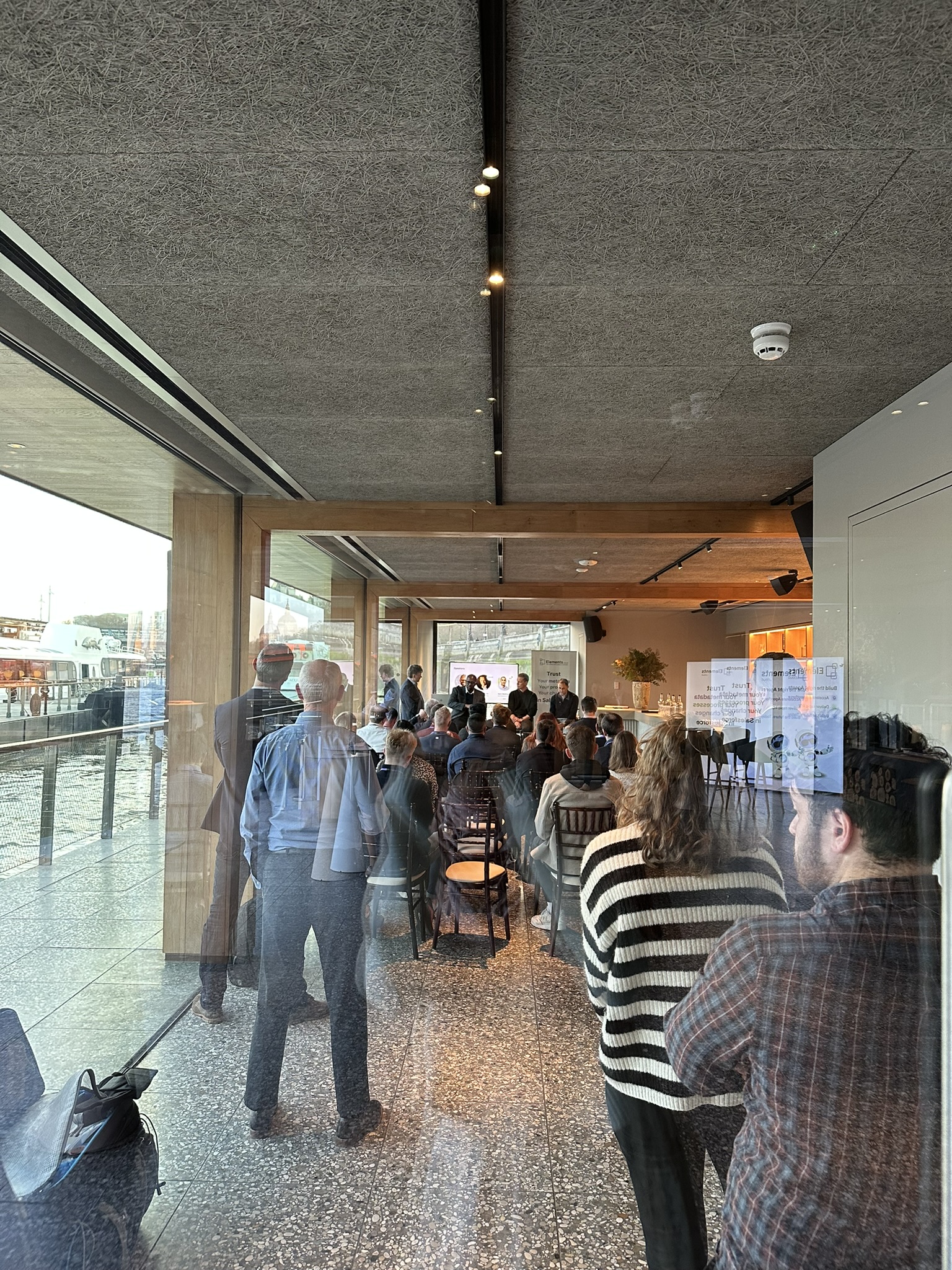 Audience at the Agentforce in Action event on the pontoon, London