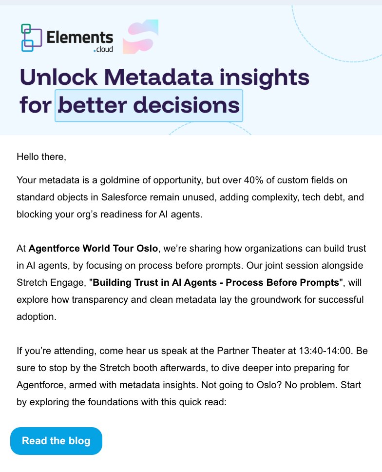 Sample email from the Nordics co-branded nurture sequence
