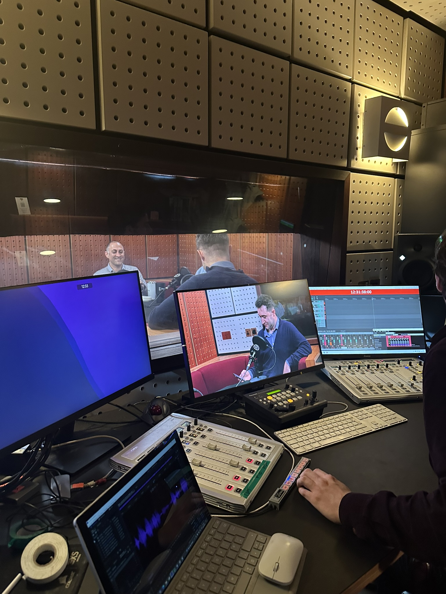 Behind the scenes at the Agents of Change podcast recording studio