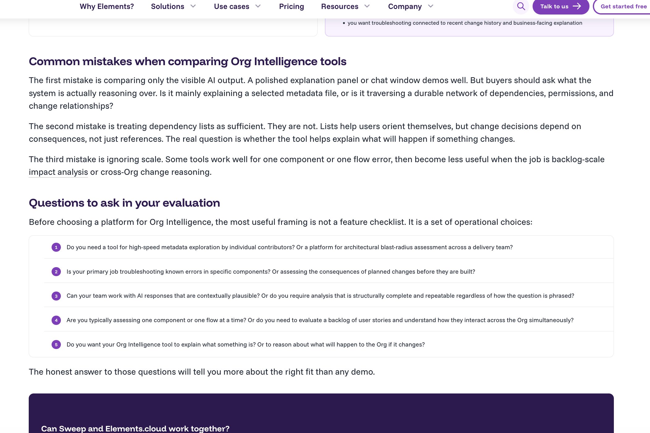 Published evaluation section — reframed as honest buyer guidance